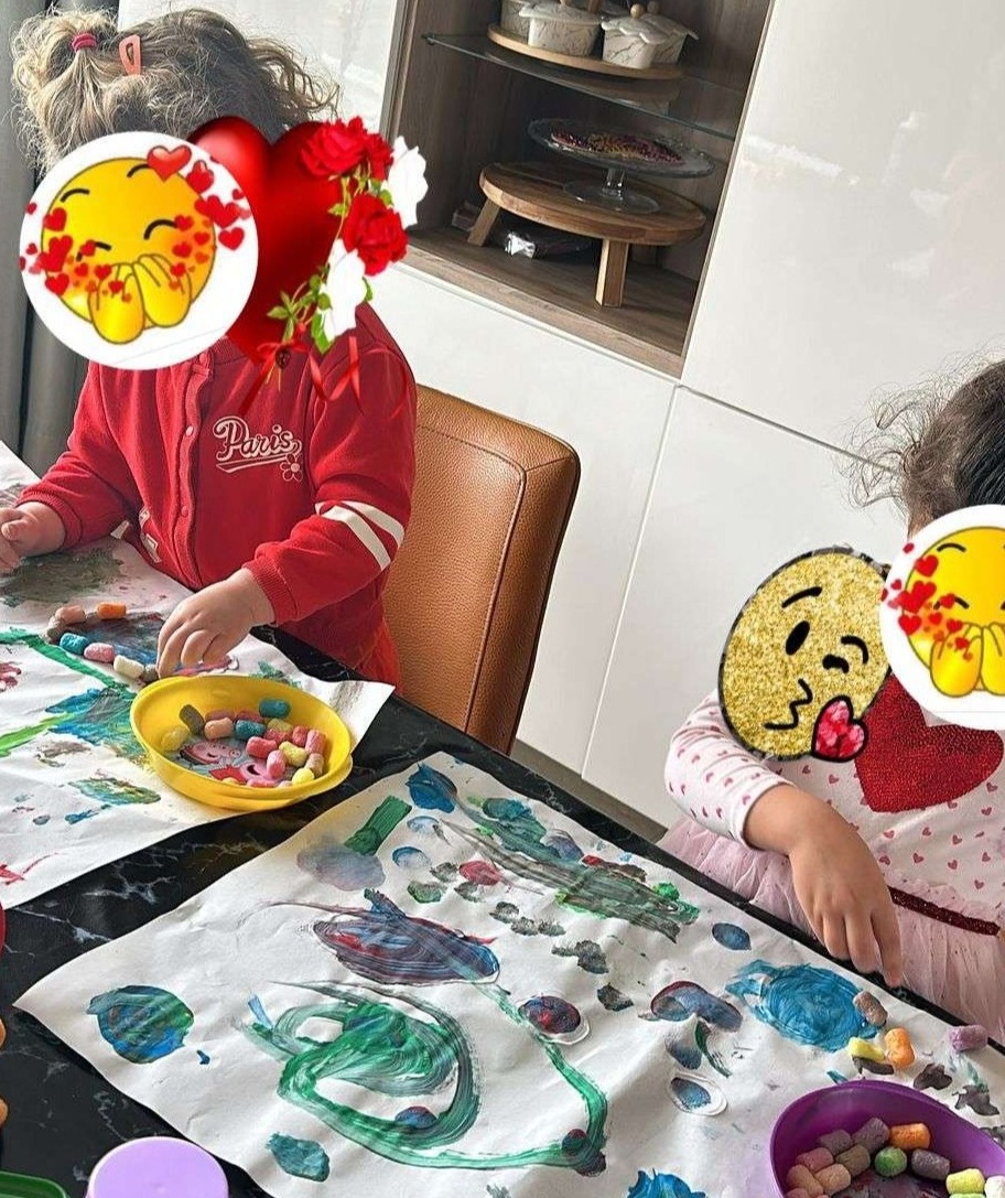 lekker aan het verven