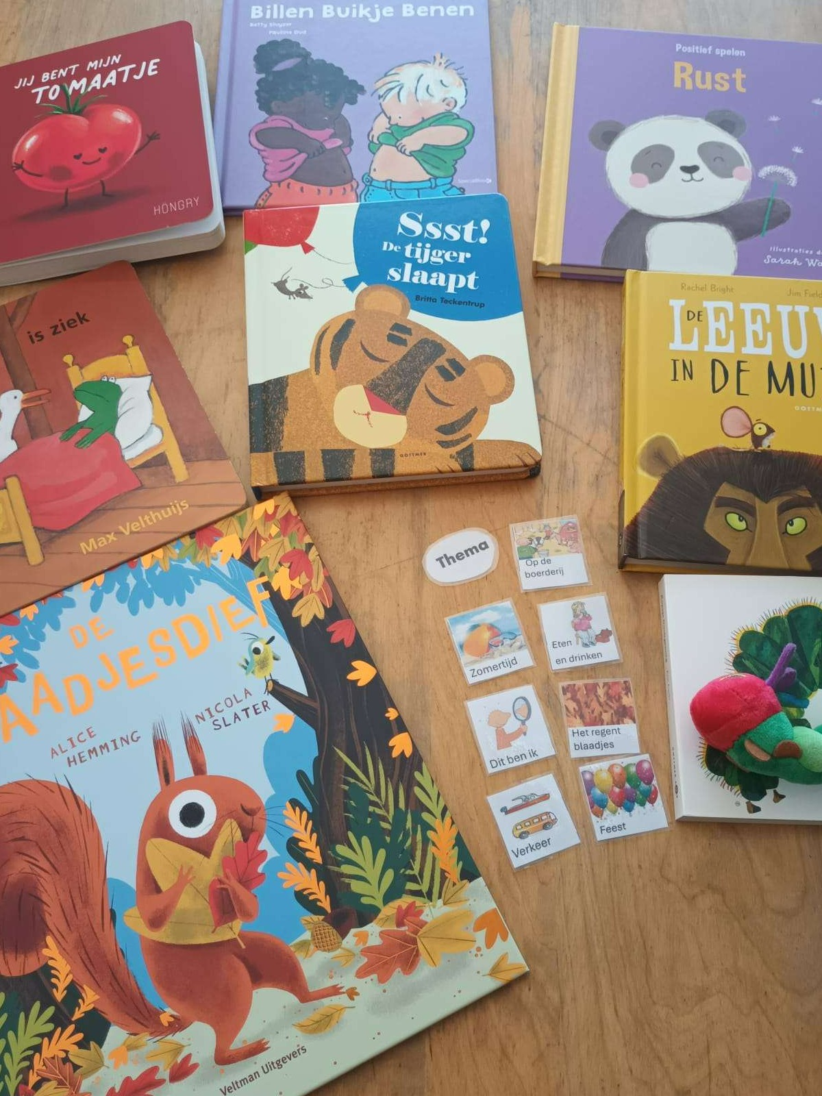 De themaboeken en bijbehorende thema's 