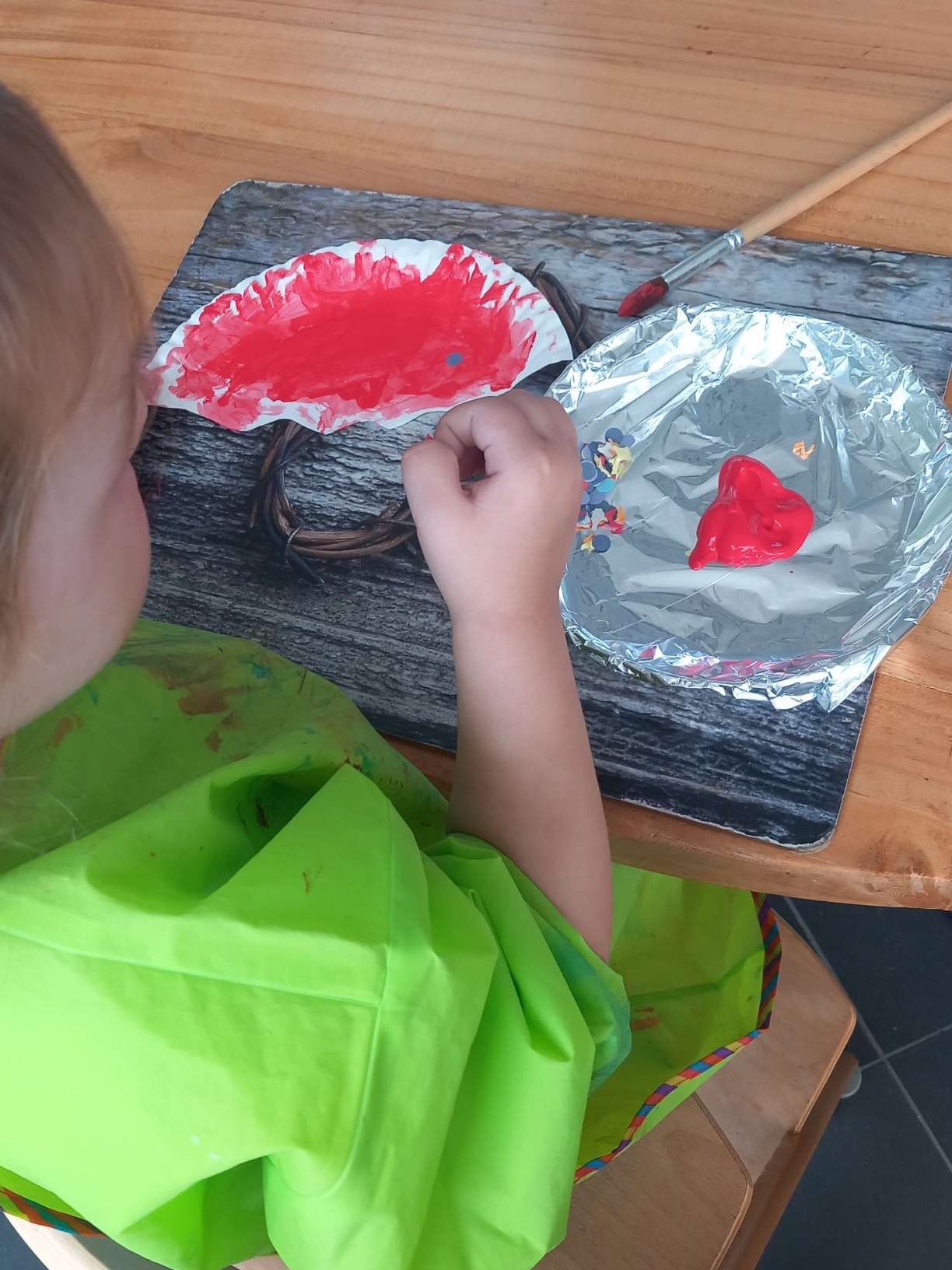 Hier werd er druk geverfd.